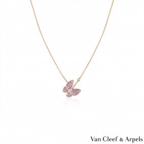 Van Cleef & Arpels Rose Gold Fauna Two Butterfly Pendant VCARO3M200 Van Cleef & Arpels Rose Gold Fauna Two Butterfly Pendant VCARO3M200